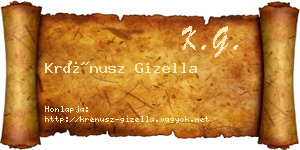 Krénusz Gizella névjegykártya