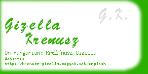 gizella krenusz business card